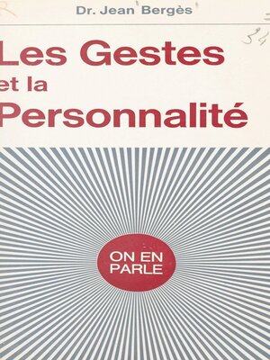 cover image of Les gestes et la personnalité